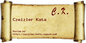 Czeizler Kata névjegykártya